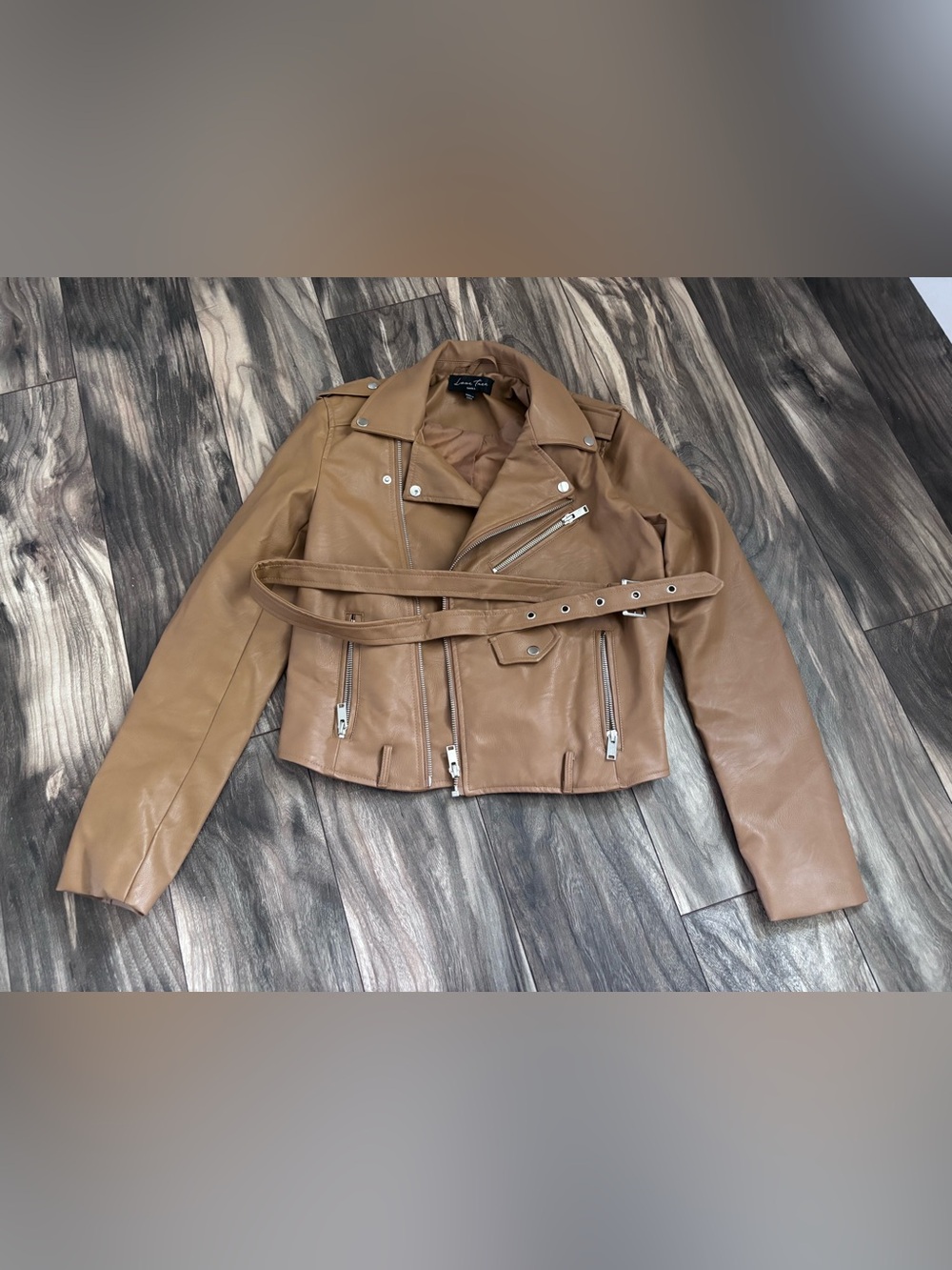 LOVE TREE || Faux Leather Jacket